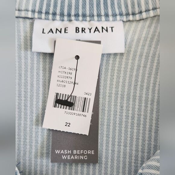 Lane Bryant Light Blue Jean Jacket - Picture 2 of 10